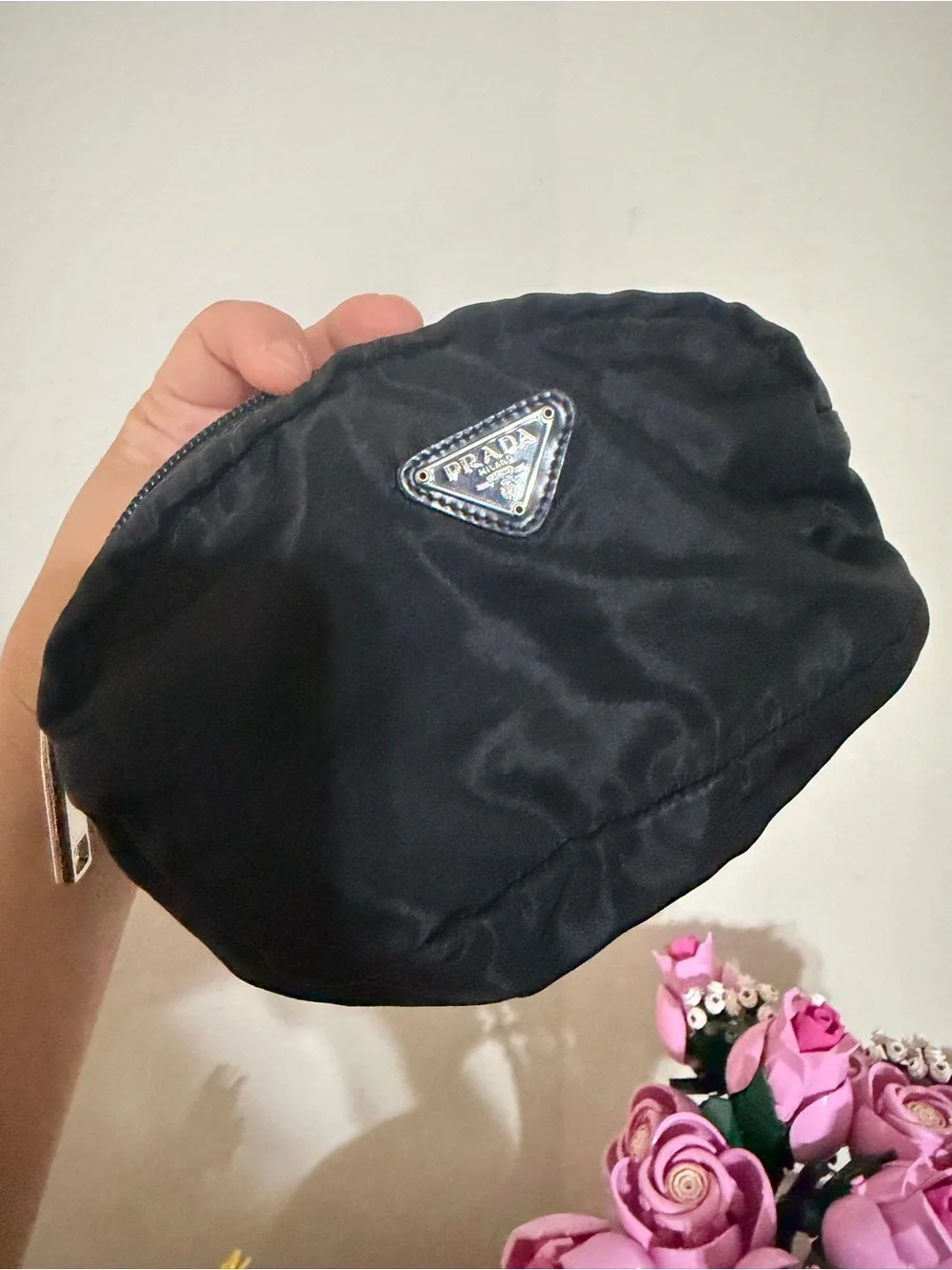 Prada Black Nylon cosmetic Pouch